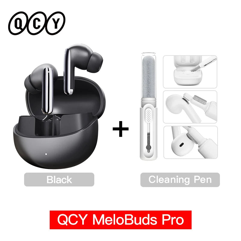 QCY MeloBuds Pro ANC Bluetooth 5.3 Wireless Earphones 46dB Hybrid ANC Hi-Res LDAC Earbuds 6 Mic Headphones 34 Hour Battery Life