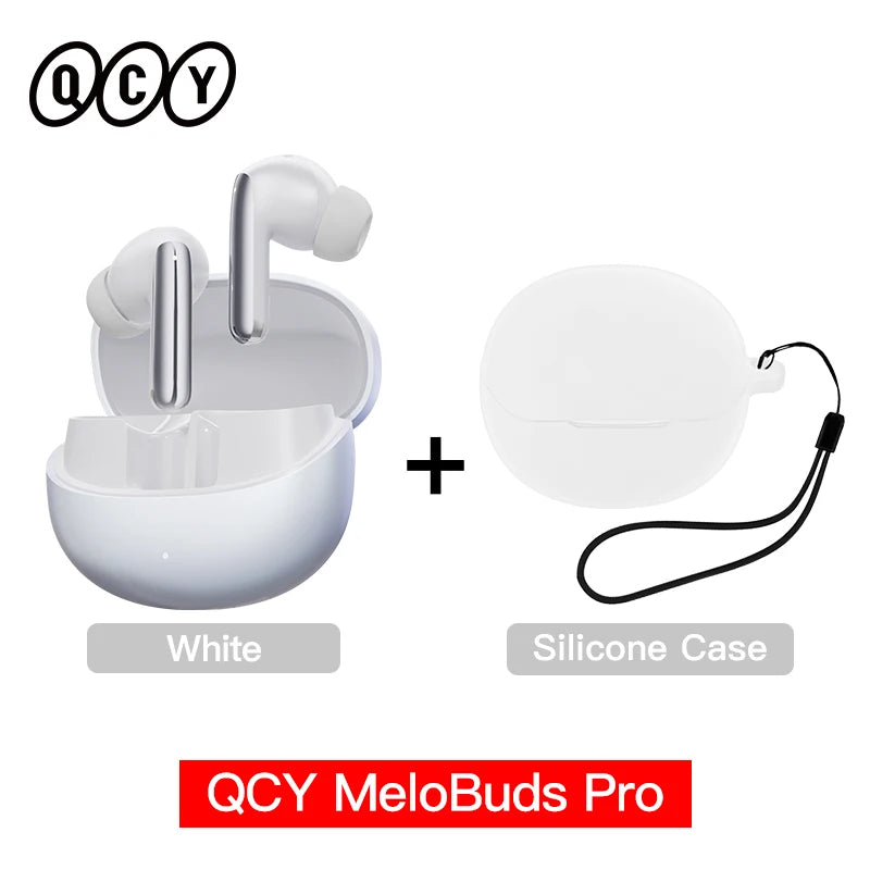 QCY MeloBuds Pro ANC Bluetooth 5.3 Wireless Earphones 46dB Hybrid ANC Hi-Res LDAC Earbuds 6 Mic Headphones 34 Hour Battery Life