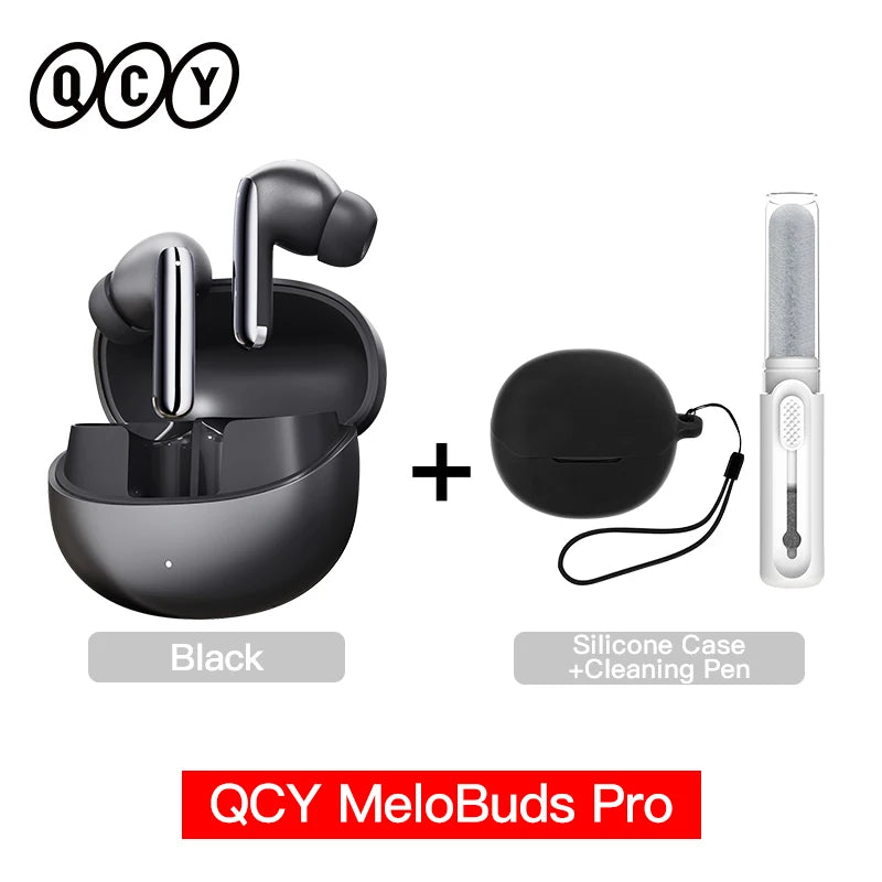 QCY MeloBuds Pro ANC Bluetooth 5.3 Wireless Earphones 46dB Hybrid ANC Hi-Res LDAC Earbuds 6 Mic Headphones 34 Hour Battery Life