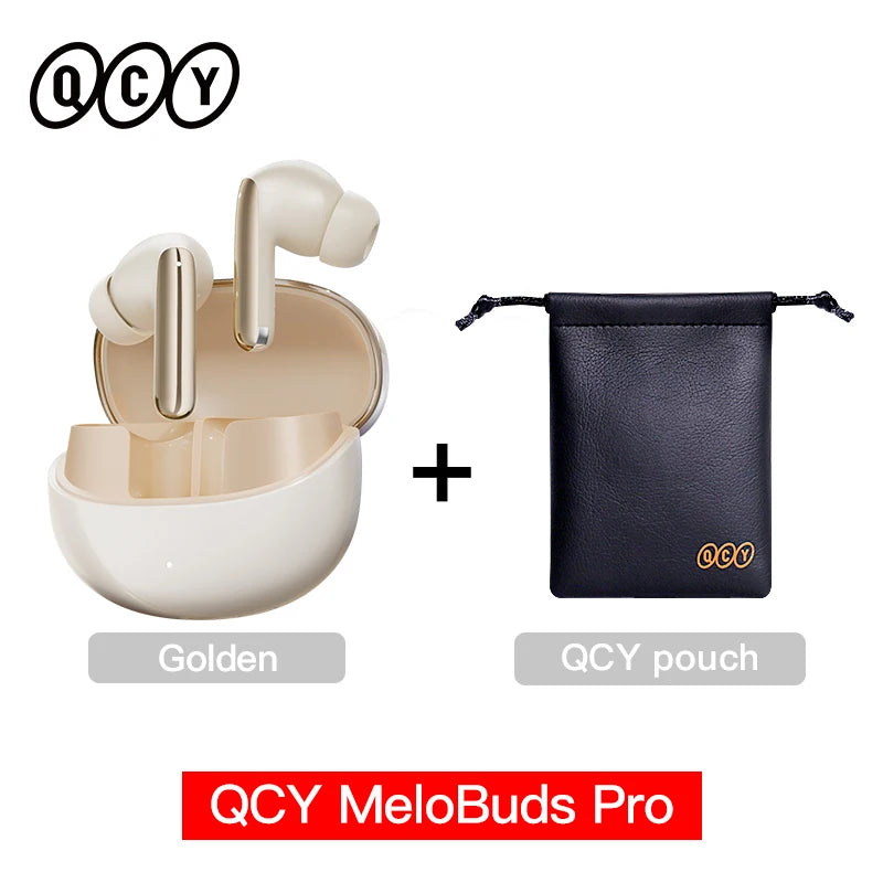QCY MeloBuds Pro ANC Bluetooth 5.3 Wireless Earphones 46dB Hybrid ANC Hi-Res LDAC Earbuds 6 Mic Headphones 34 Hour Battery Life