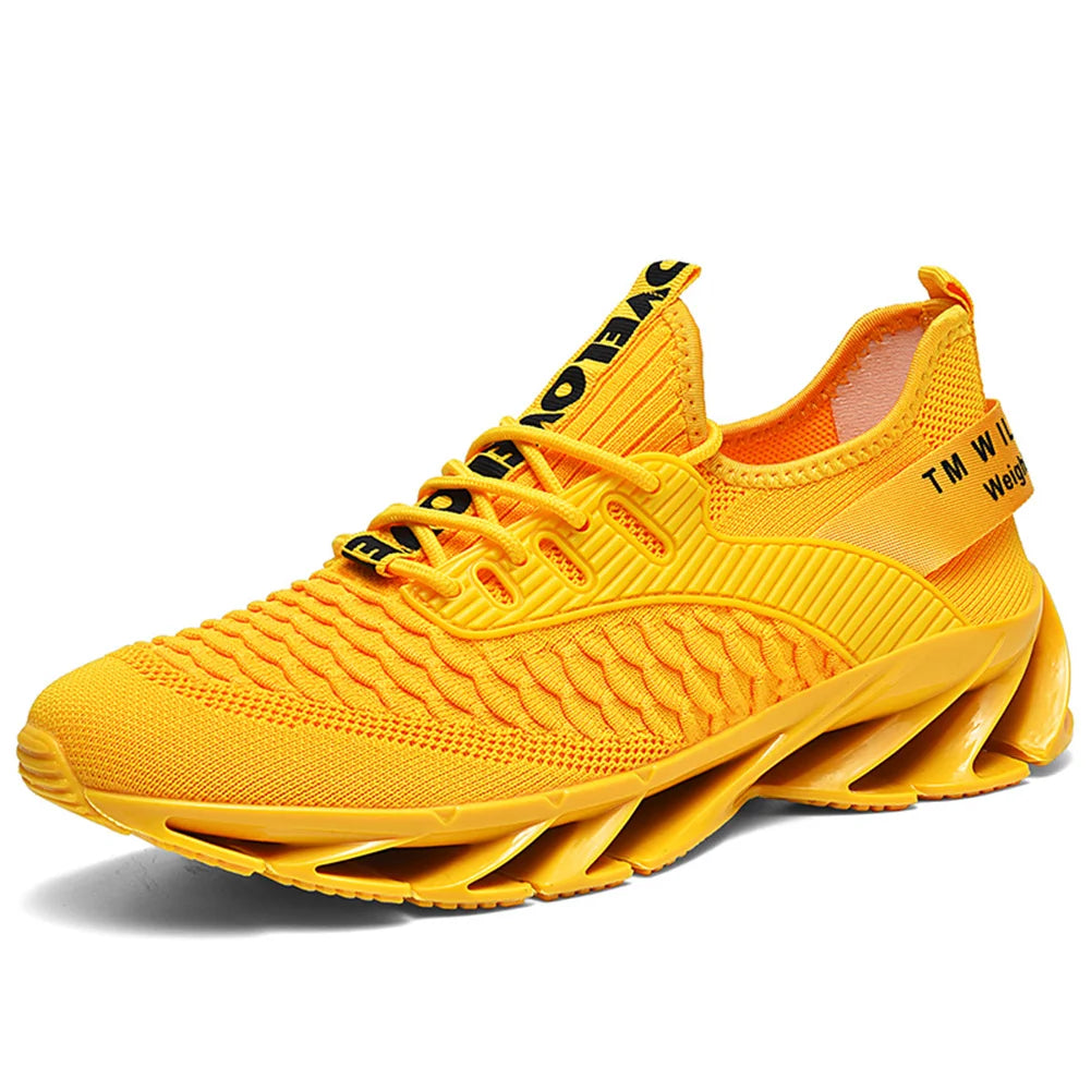 Men Mesh Walking Shoes Blade Running Shoes Breathable Tennis Sneakers Non Slip Athletic Shoes for Work Sports