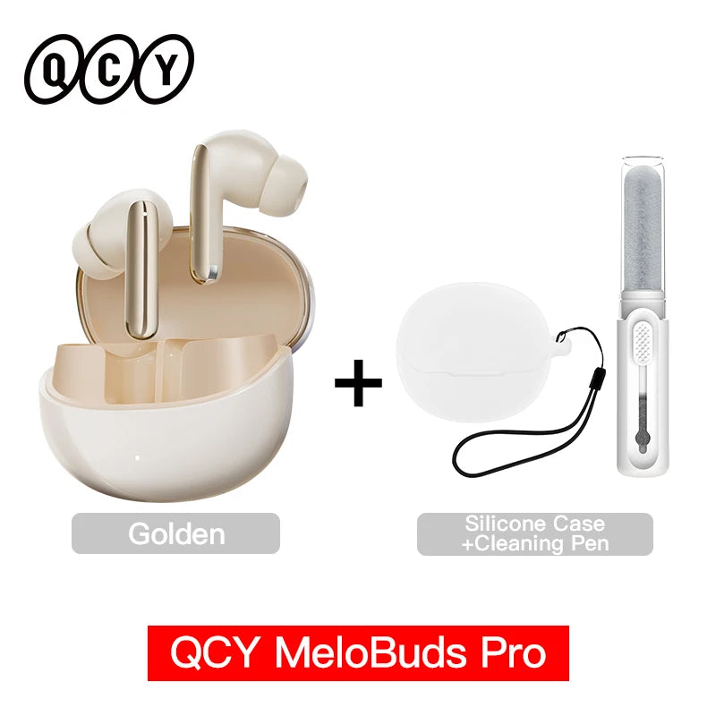QCY MeloBuds Pro ANC Bluetooth 5.3 Wireless Earphones 46dB Hybrid ANC Hi-Res LDAC Earbuds 6 Mic Headphones 34 Hour Battery Life