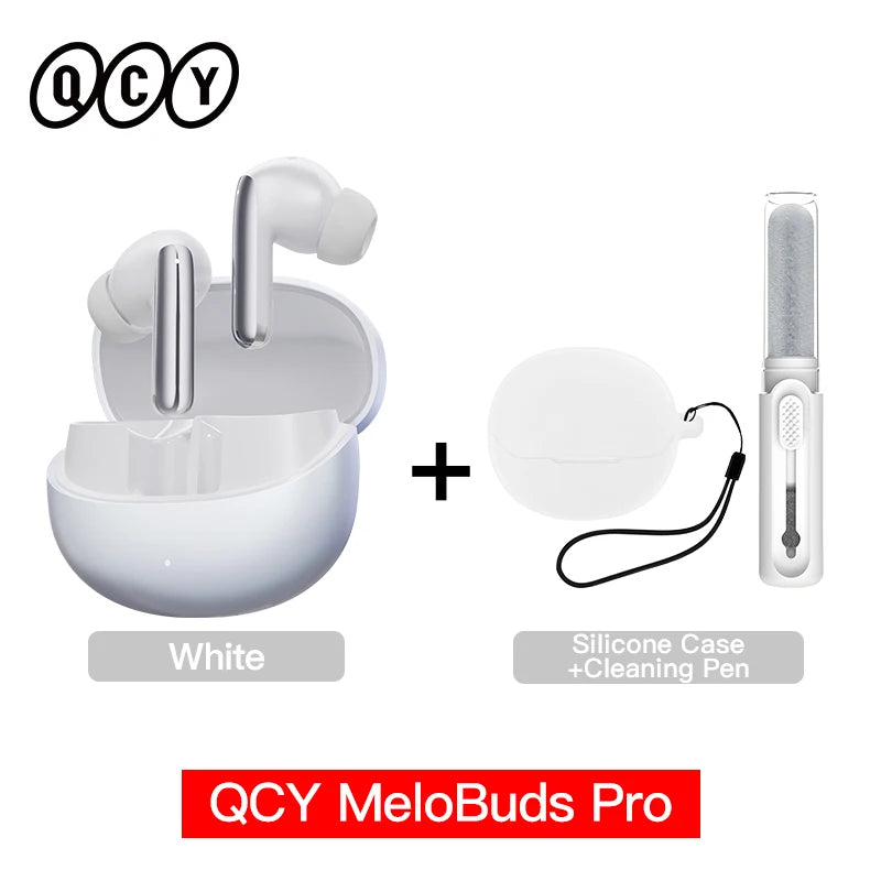 QCY MeloBuds Pro ANC Bluetooth 5.3 Wireless Earphones 46dB Hybrid ANC Hi-Res LDAC Earbuds 6 Mic Headphones 34 Hour Battery Life