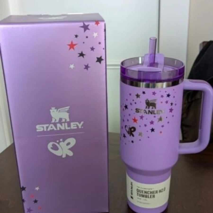 Stanley Quencher H2.0 Tumbler with Handle and Straw 40 oz Flowstate 3-Position Lid Cup Holder Compatible for Travel