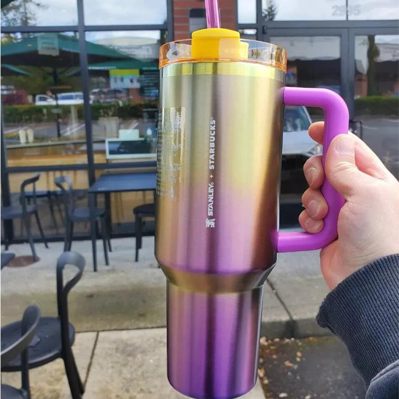 Stanley Quencher H2.0 Tumbler with Handle and Straw 40 oz Flowstate 3-Position Lid Cup Holder Compatible for Travel