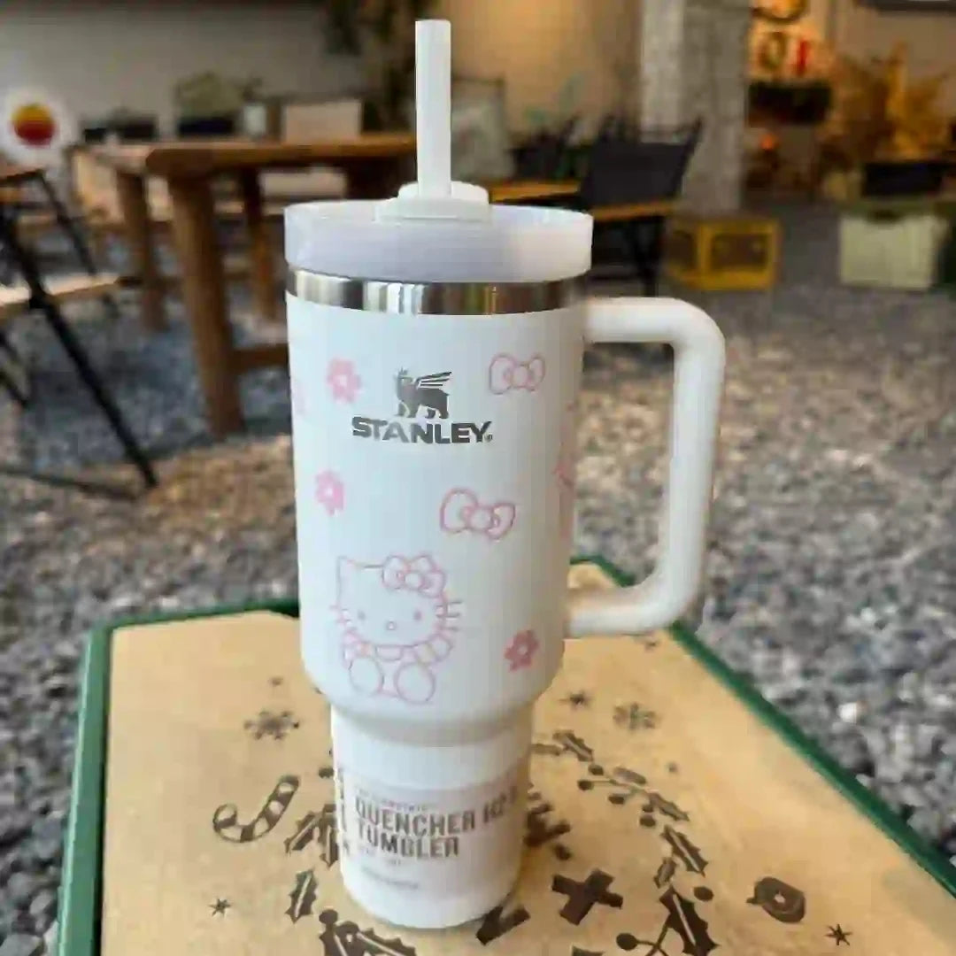Stanley Quencher H2.0 Tumbler with Handle and Straw 40 oz Flowstate 3-Position Lid Cup Holder Compatible for Travel