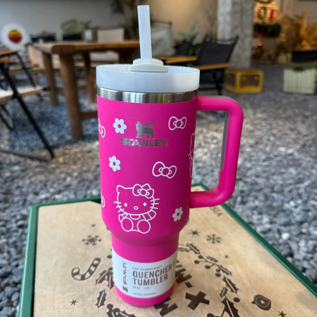 Stanley Quencher H2.0 Tumbler with Handle and Straw 40 oz Flowstate 3-Position Lid Cup Holder Compatible for Travel