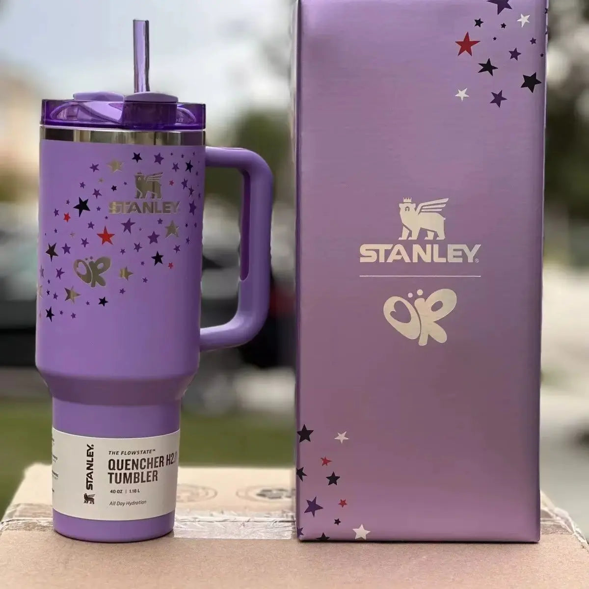 Stanley Quencher H2.0 Tumbler with Handle and Straw 40 oz Flowstate 3-Position Lid Cup Holder Compatible for Travel