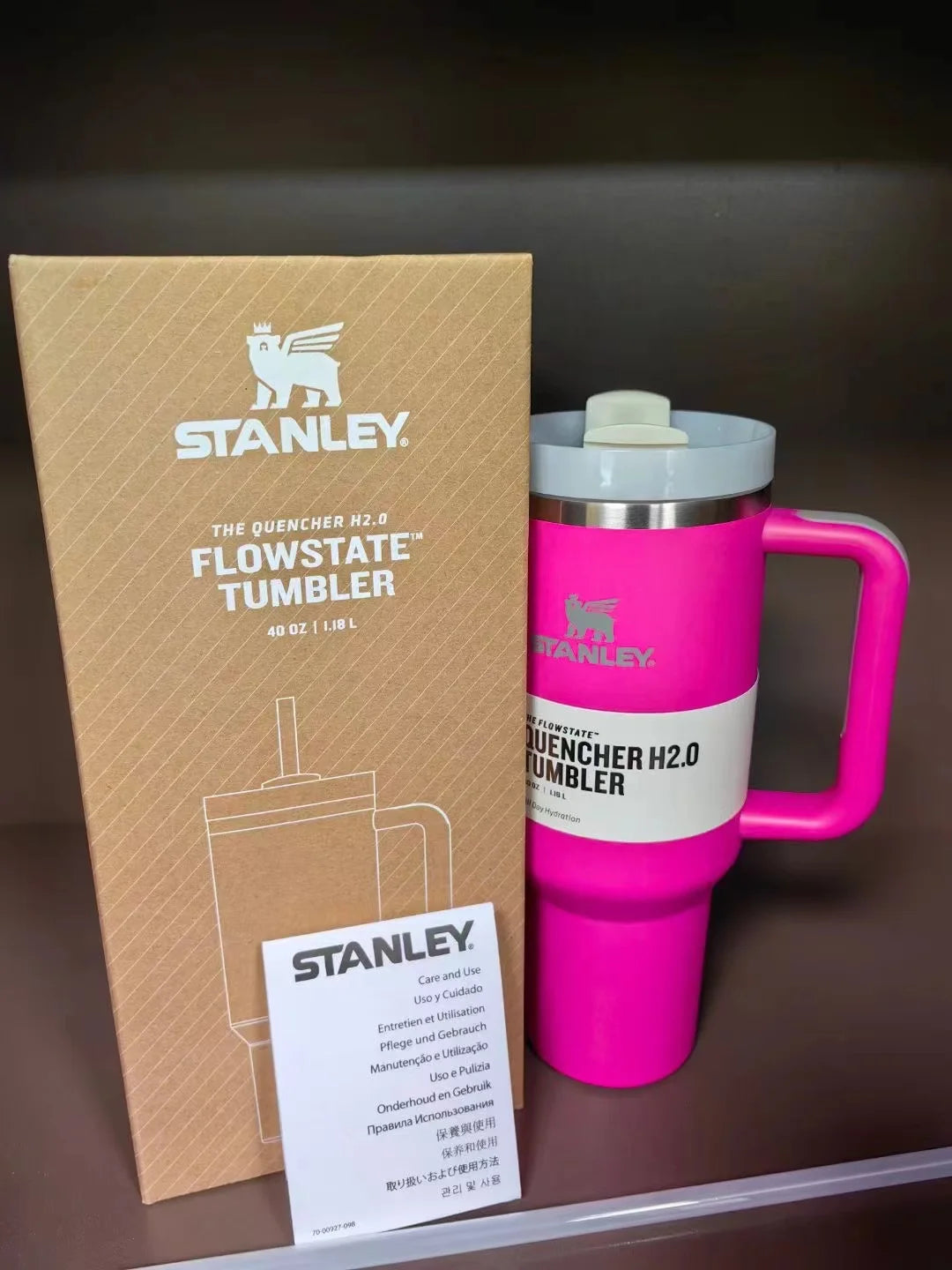 Stanley Quencher H2.0 Tumbler with Handle and Straw 40 oz Flowstate 3-Position Lid Cup Holder Compatible for Travel