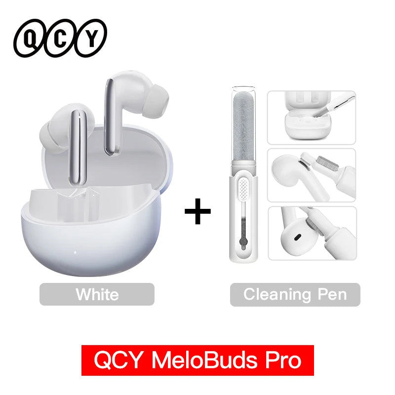 QCY MeloBuds Pro ANC Bluetooth 5.3 Wireless Earphones 46dB Hybrid ANC Hi-Res LDAC Earbuds 6 Mic Headphones 34 Hour Battery Life