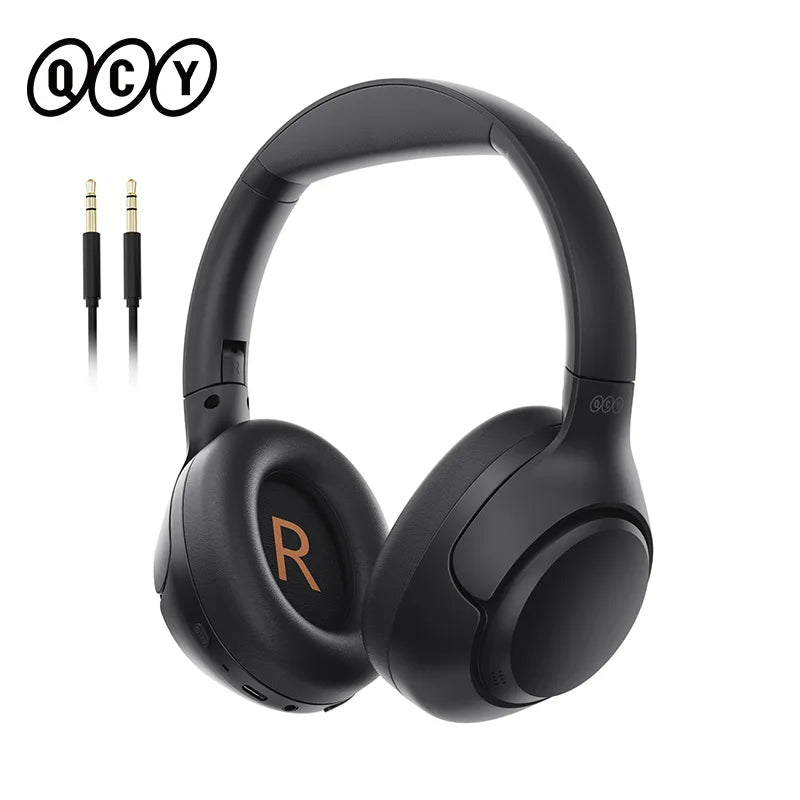 QCY H3 ANC Wireless Headphones Bluetooth 5.4 Hi Res Audio Over Ear Headset 43dB Hybrid Active Noise Cancellation Earphones 60 Hours Battery Life