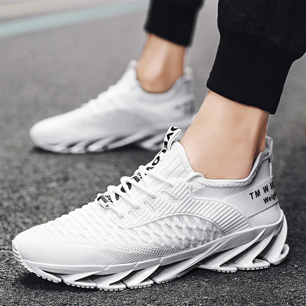 Men Mesh Walking Shoes Blade Running Shoes Breathable Tennis Sneakers Non Slip Athletic Shoes for Work Sports