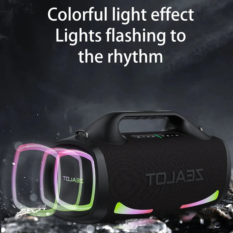 Zealot S79 100W Wireless Speaker Outdoor Portable Subwoofer HiFi Sound Quality Dual Pairing Fast Charging 24000mAh
