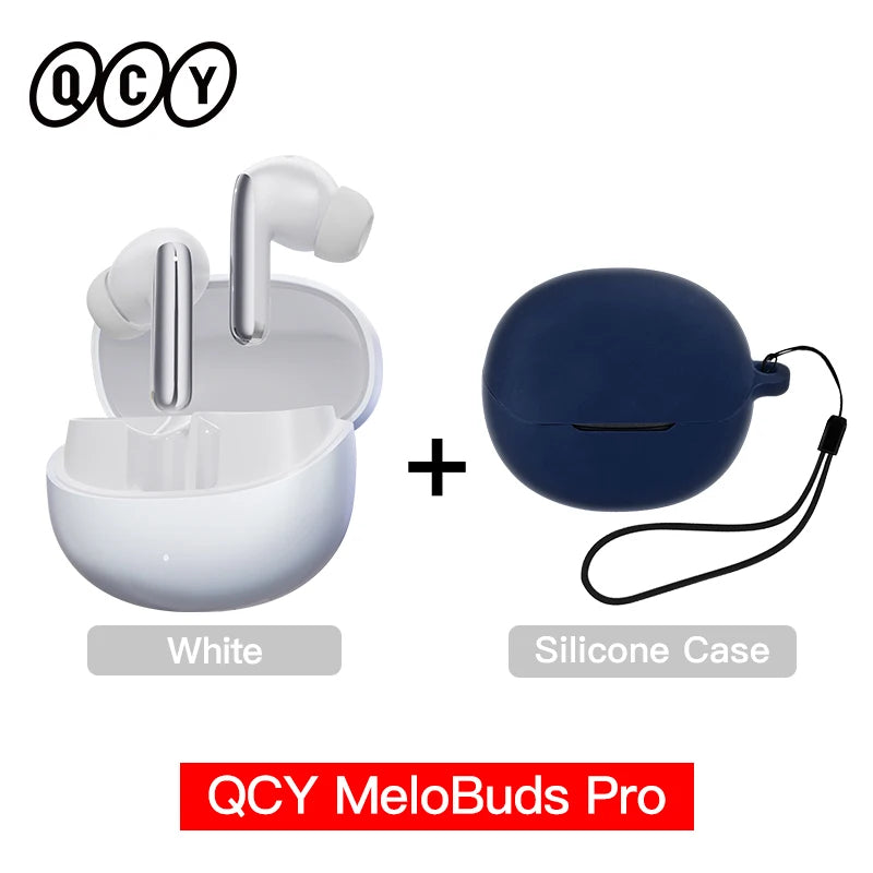 QCY MeloBuds Pro ANC Bluetooth 5.3 Wireless Earphones 46dB Hybrid ANC Hi-Res LDAC Earbuds 6 Mic Headphones 34 Hour Battery Life
