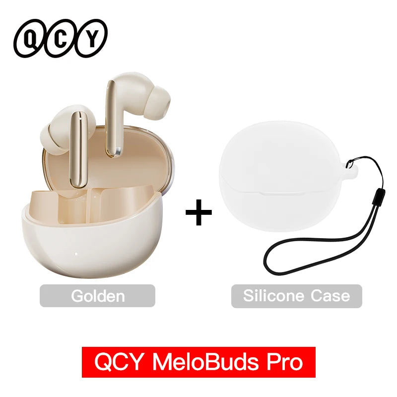 QCY MeloBuds Pro ANC Bluetooth 5.3 Wireless Earphones 46dB Hybrid ANC Hi-Res LDAC Earbuds 6 Mic Headphones 34 Hour Battery Life