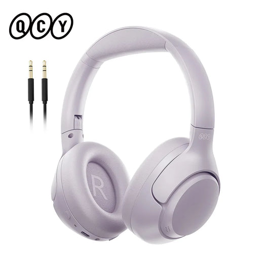 QCY H3 ANC Wireless Headphones Bluetooth 5.4 Hi Res Audio Over Ear Headset 43dB Hybrid Active Noise Cancellation Earphones 60 Hours Battery Life
