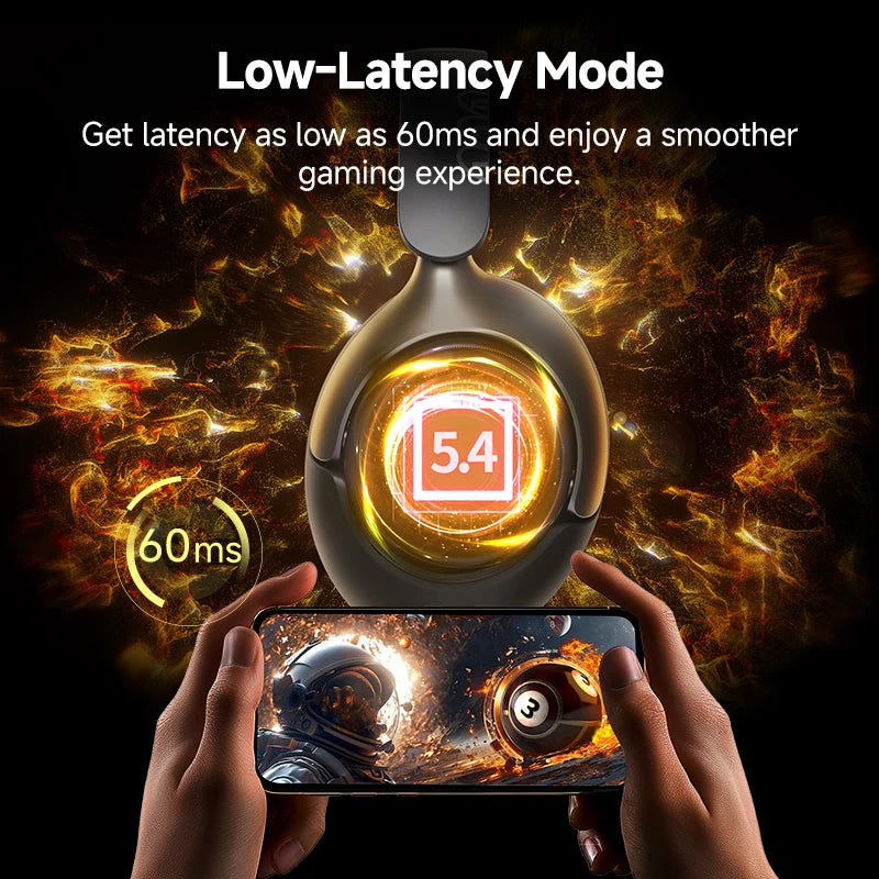 QCY H3 Pro ANC Wireless Headphone 50dB Noise Canceling Hi Res Spatial Audio Earphone LDAC Bluetooth 5.4 Over Ear Headset