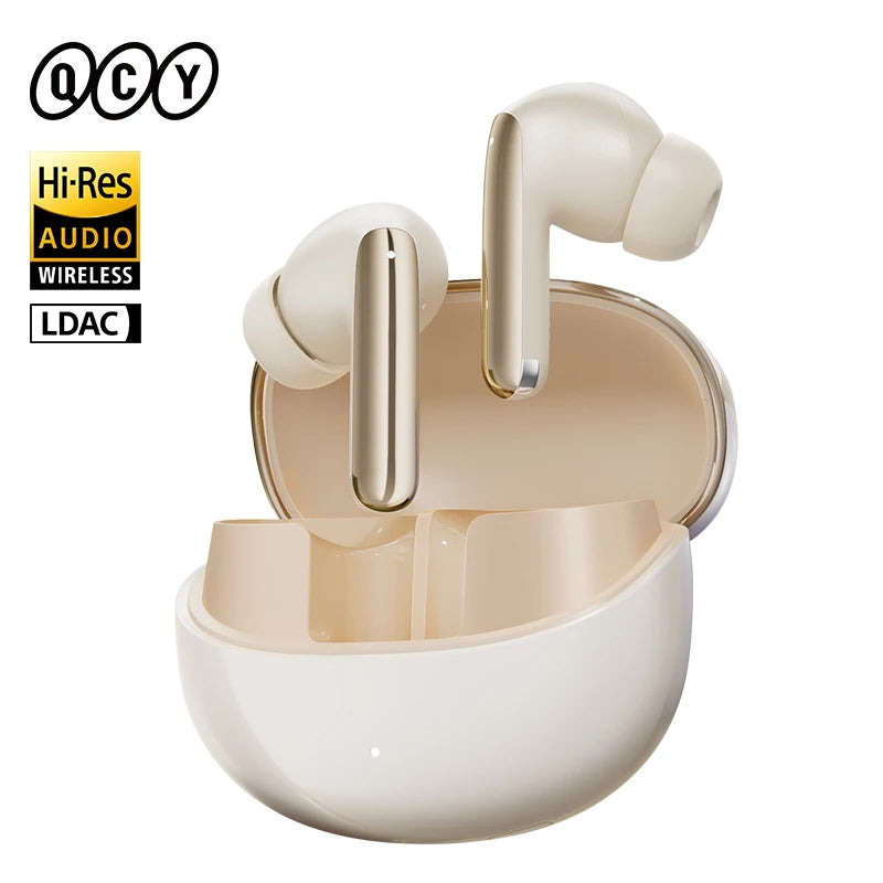 QCY MeloBuds Pro ANC Bluetooth 5.3 Wireless Earphones 46dB Hybrid ANC Hi-Res LDAC Earbuds 6 Mic Headphones 34 Hour Battery Life