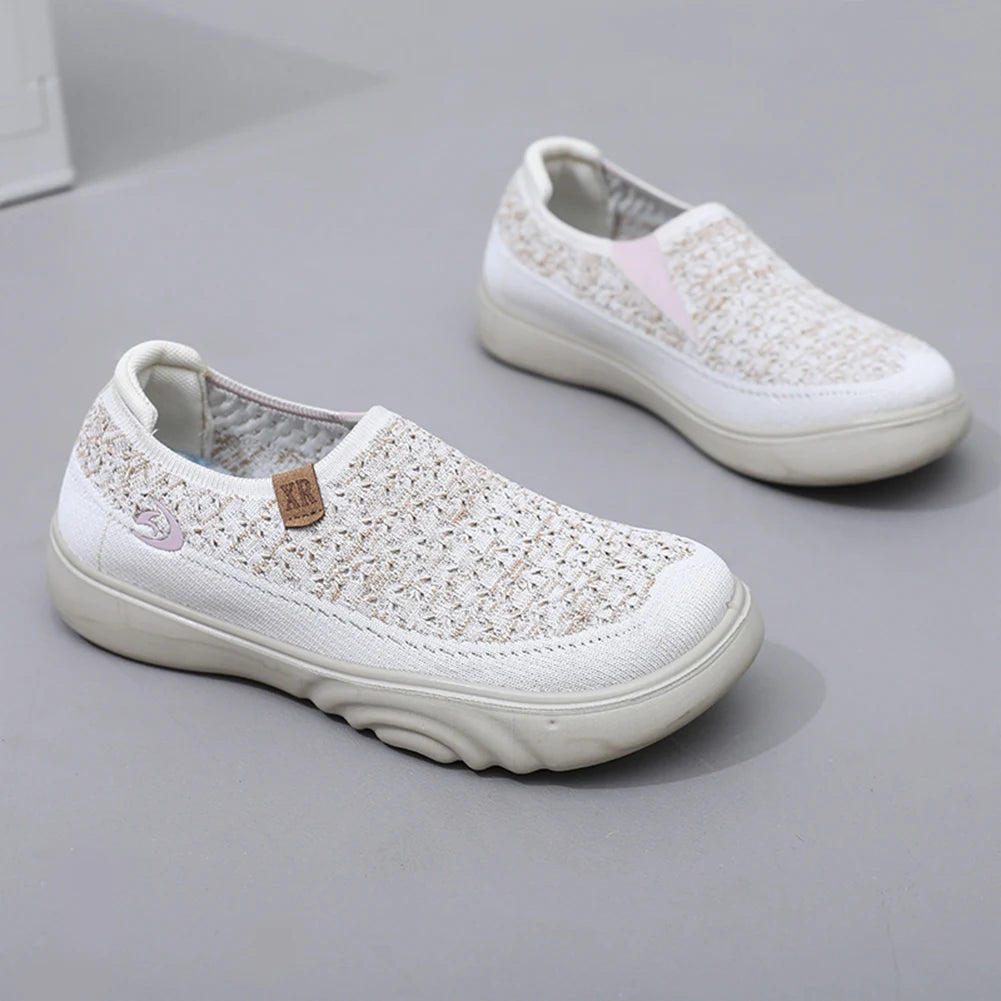 Women Anti Slip Thick Sole Walking Shoes Breathable Lightweight Comfortable Boat Shoes for Outdoor Travel