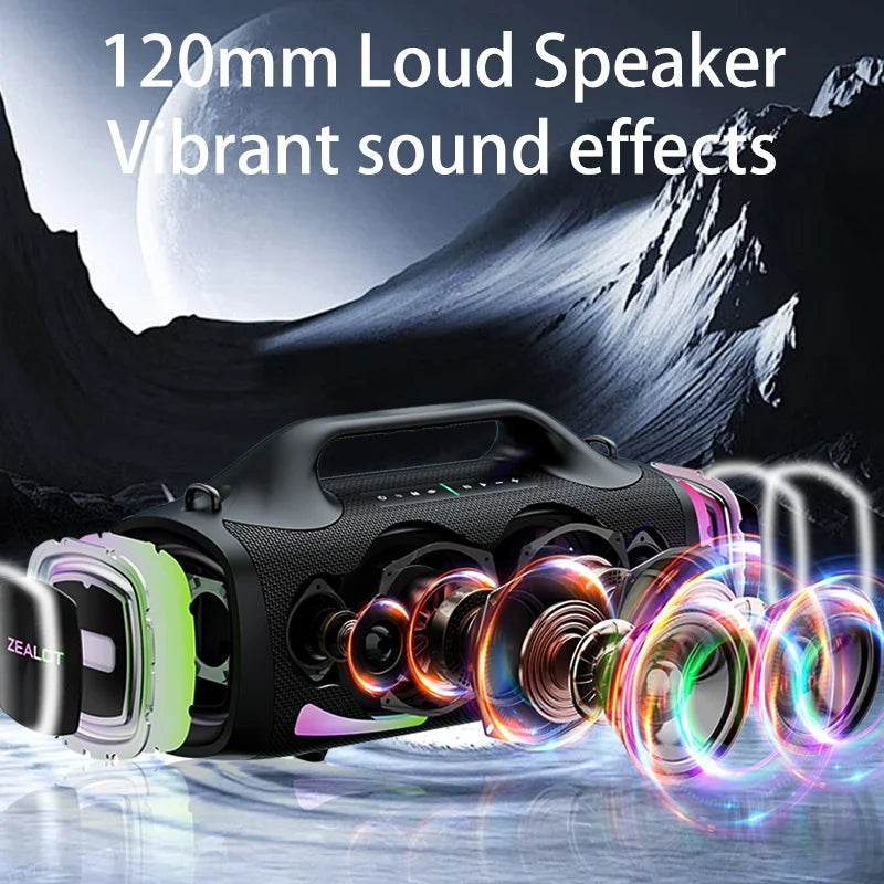 Zealot S79 100W Wireless Speaker Outdoor Portable Subwoofer HiFi Sound Quality Dual Pairing Fast Charging 24000mAh