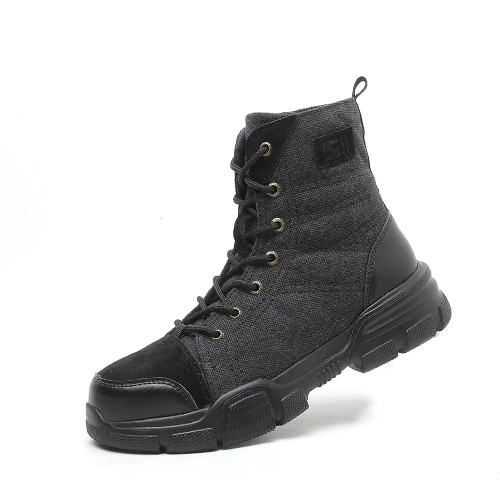 SUADEX Steel Toe Boots for Men Indestructible Work Shoes Desert Safety Footwear Size 36-48