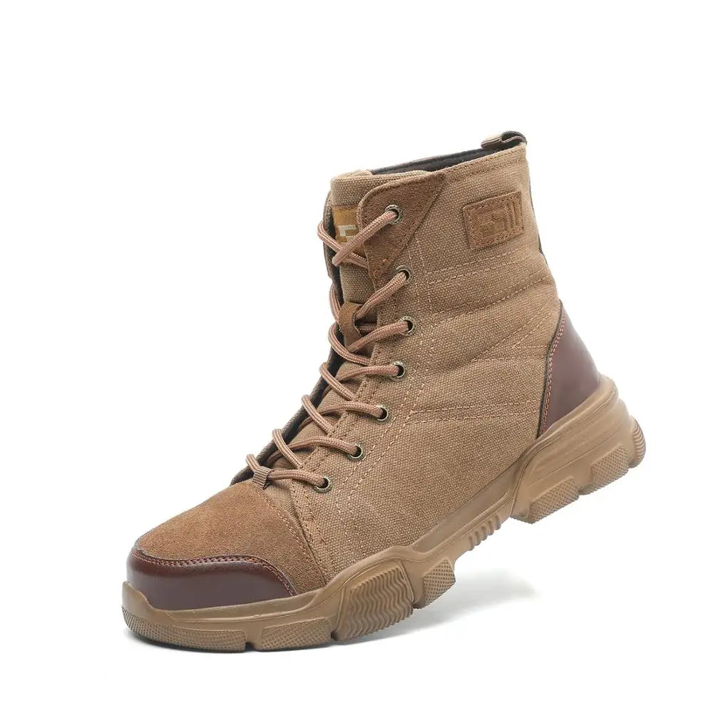 SUADEX Steel Toe Boots for Men Indestructible Work Shoes Desert Safety Footwear Size 36-48