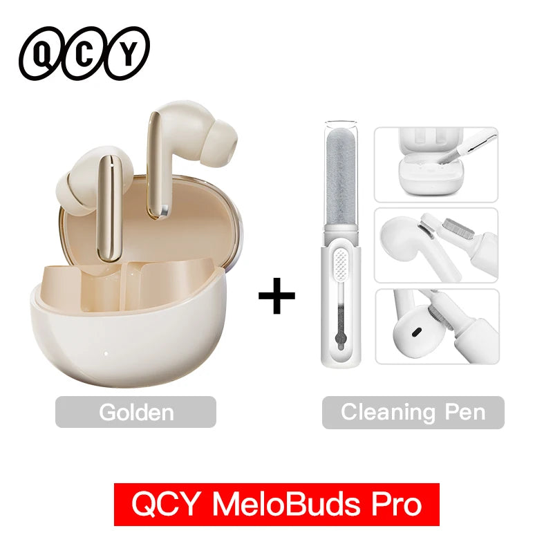 QCY MeloBuds Pro ANC Bluetooth 5.3 Wireless Earphones 46dB Hybrid ANC Hi-Res LDAC Earbuds 6 Mic Headphones 34 Hour Battery Life