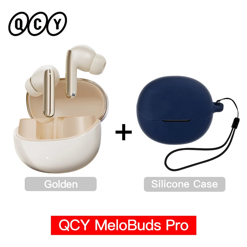 QCY MeloBuds Pro ANC Bluetooth 5.3 Wireless Earphones 46dB Hybrid ANC Hi-Res LDAC Earbuds 6 Mic Headphones 34 Hour Battery Life